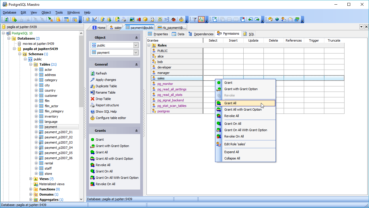 Import postgresql